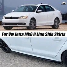 VW フォルクスワーゲン ジェッタ MK6 MK7 86.6 インチ車のサイドスカートエクステンションロッカーパネルスプリッターカバー 8 個