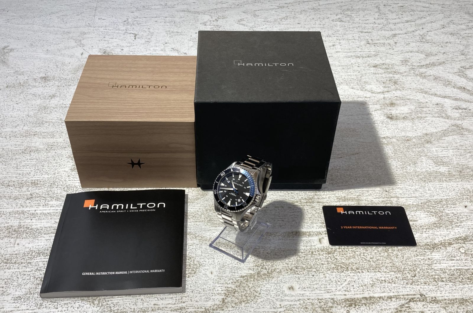 [紫波81-4-0612st] [併売] HAMILTON HAMILTON カーキ ネイビー スキューバ オート H82315131 腕時計 メンズ 自動巻き[中古] [メンズ]