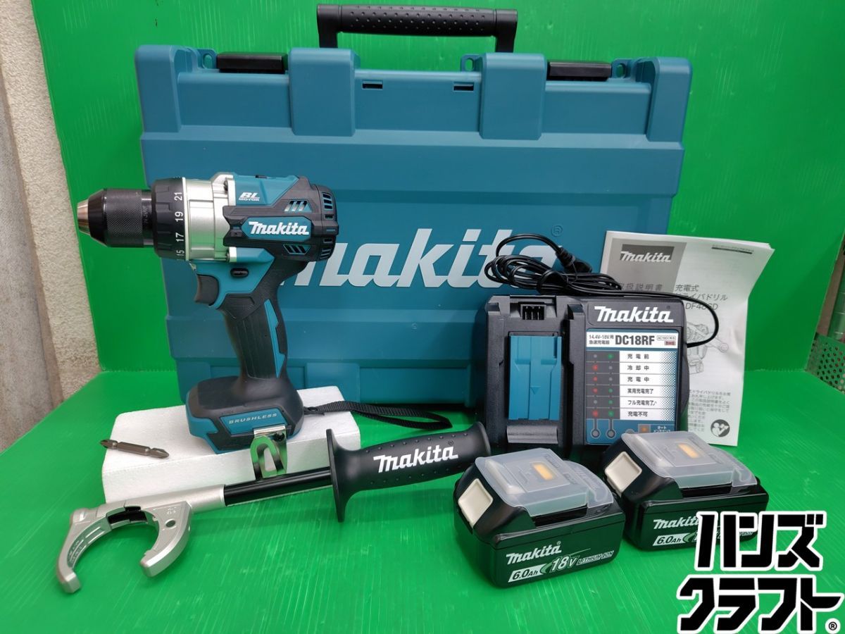 ☆【未使用】マキタ makita 18V 充電式ドライバドリル DF486DRGX 18V6.0Ah×2 充電器付 【新古品】【中古】