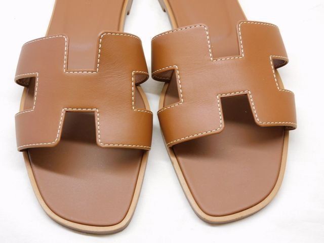 美品 HERMES エルメス オラン サンダル □ サイズ37 約24cm レザー