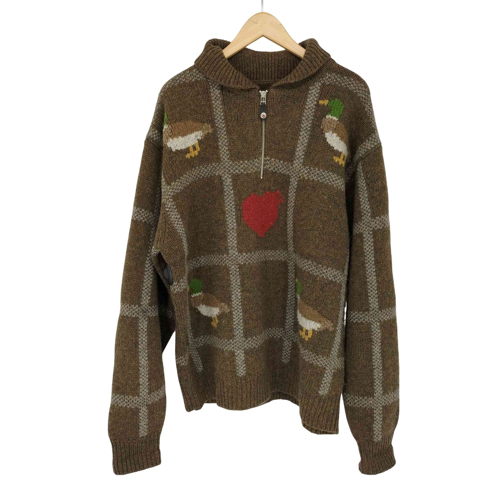ヒューマンメイド HUMAN MADE アニマルハーフジップ ニットセーター メンズ XL
