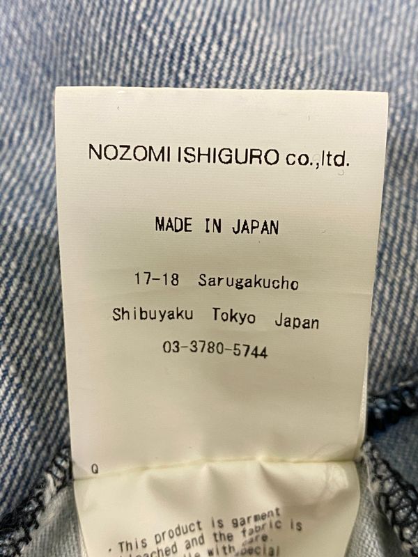 中古品】 NOZOMI ISHIGURO ノゾミイシグロ DENIM LONG SHIRT デニム