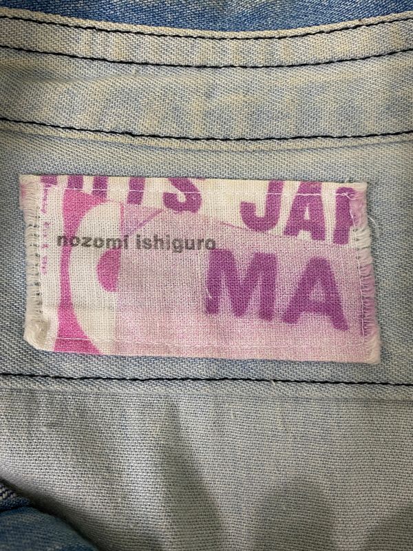 中古品】 NOZOMI ISHIGURO ノゾミイシグロ DENIM LONG SHIRT デニム