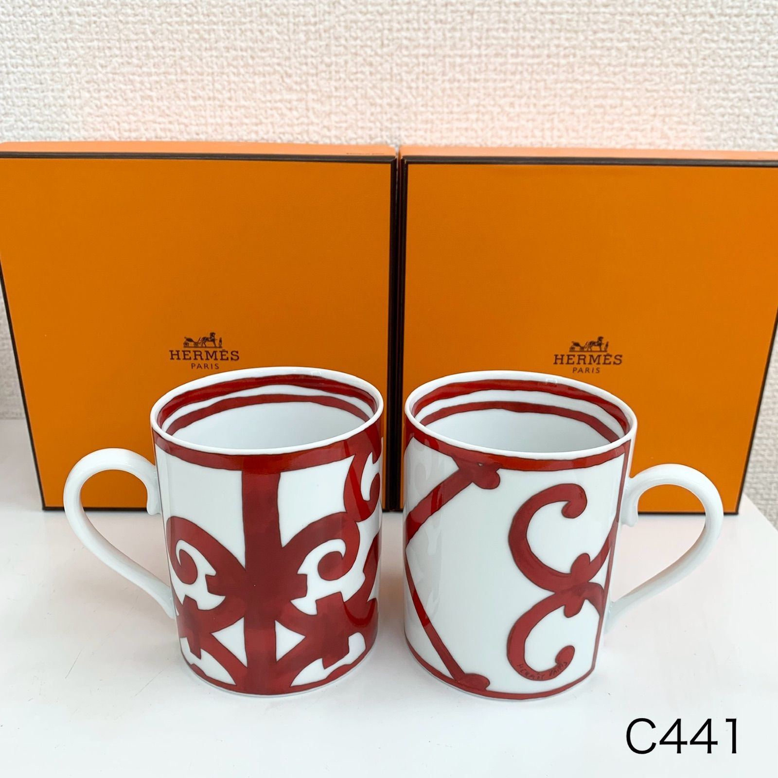 【美品☆】エルメス　HERMÈS ガダルキヴィール マグカップ　2客セット　C441