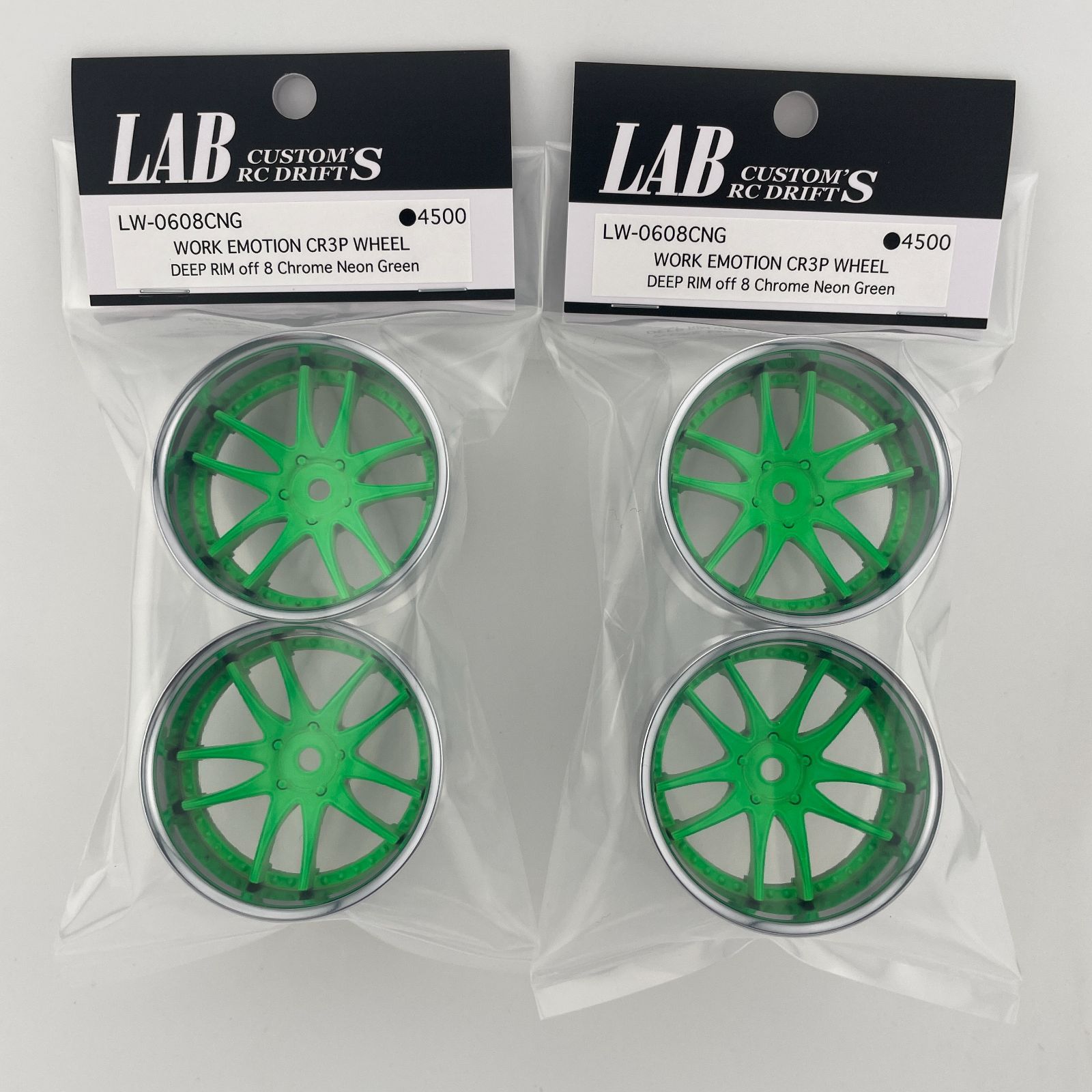 LAB LW-0608CNG ×2 WORK VS KF# DEEP RIM off8 Black Platinum Metalic ラジコンホイール 新品