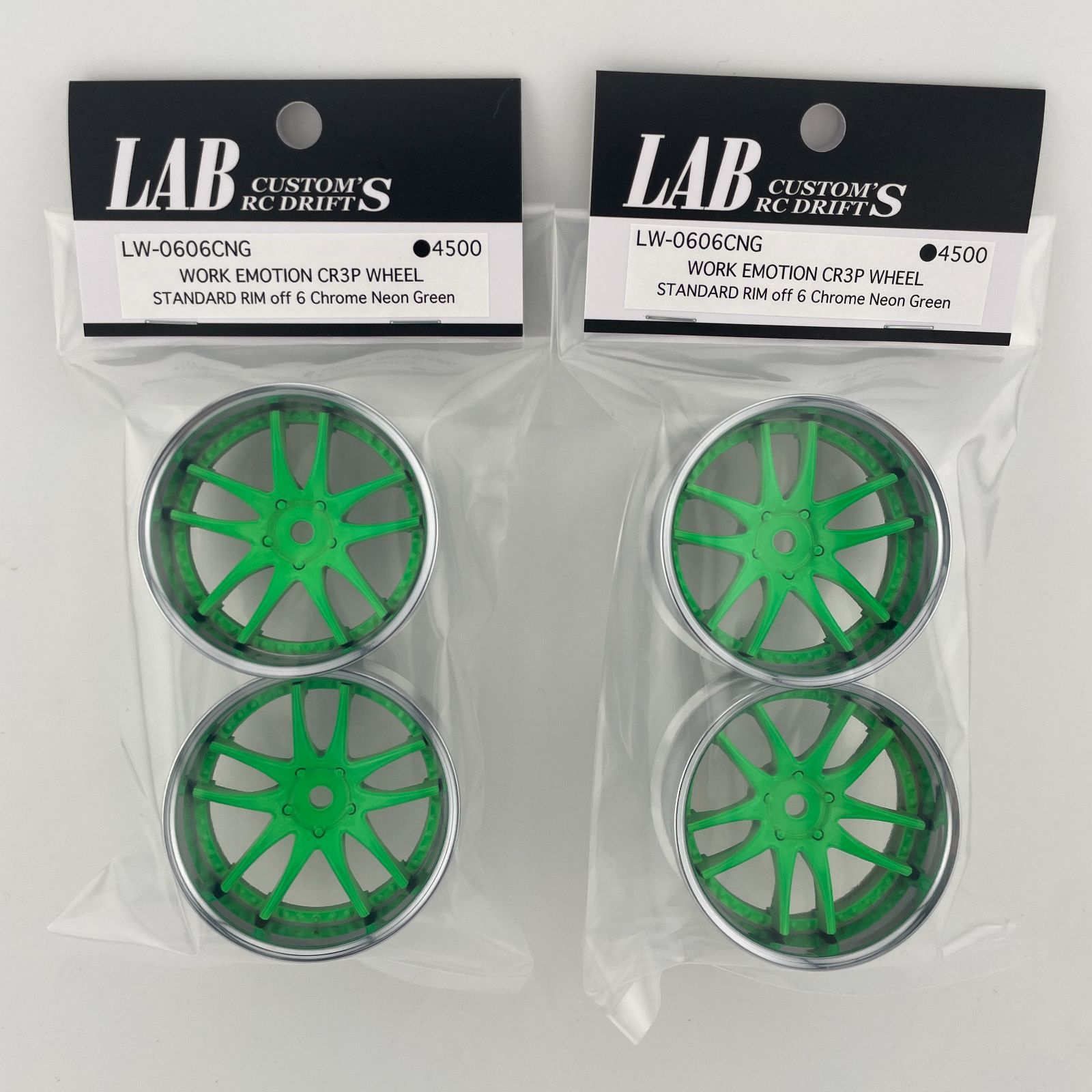 LAB LW-0606CNG ×2 WORK VS KF# STANDARD RIM off6 Black Platinum Metalic ラジコンホイール 新品