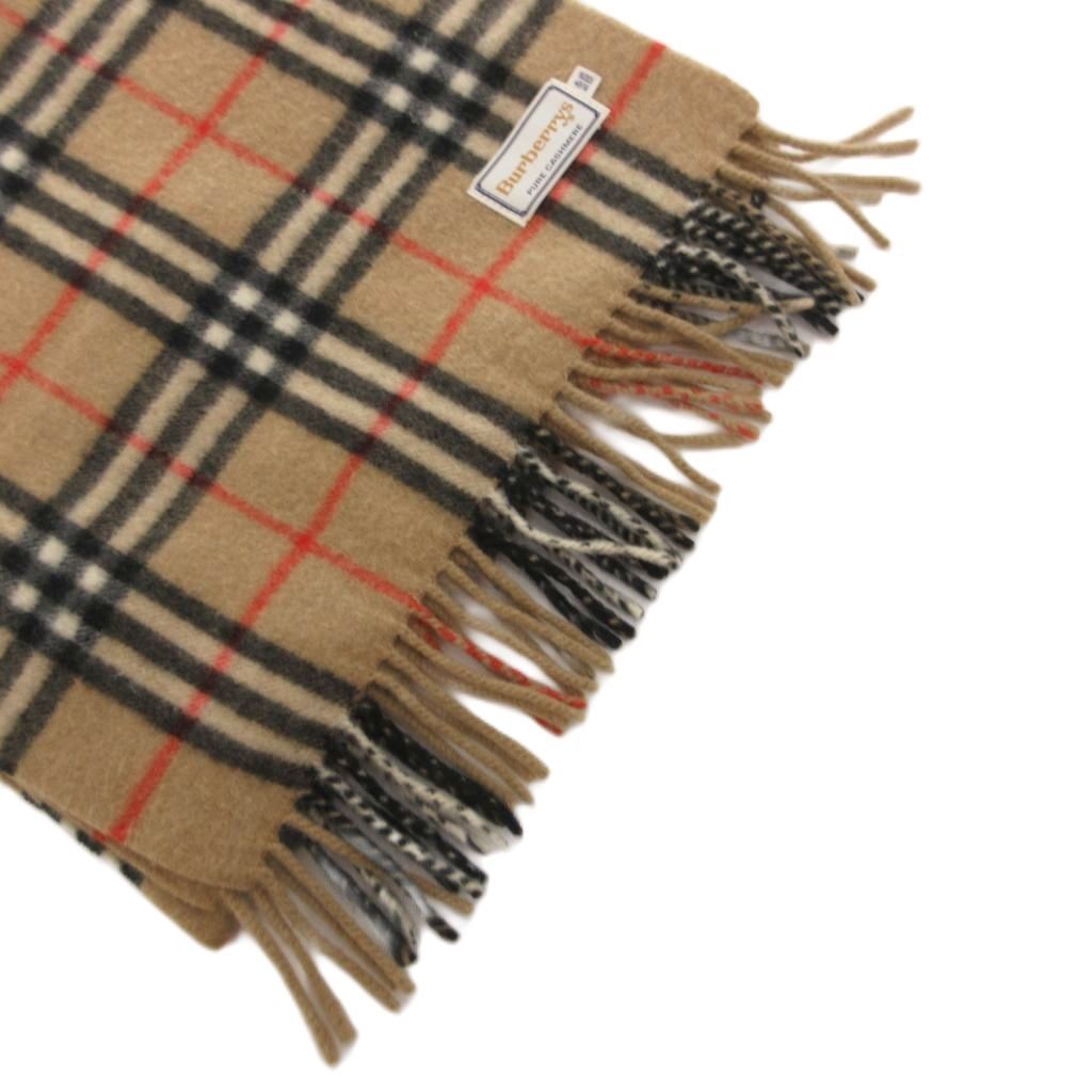 断捨中！Burberry's マフラーストールフリンジ ノバチェック 紺ベージュ バーバリーズ Burberrys ヴィンテージ マフラー ストール ノバチェック