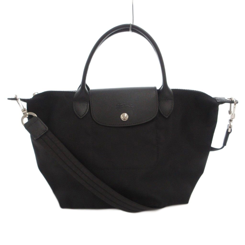 ロンシャン LONGCHAMP ルプリアージュ ネオ 2WAY ショルダーバッグ トート ナイロン レザー ロゴ 黒 ブラック L1512578001 /FF