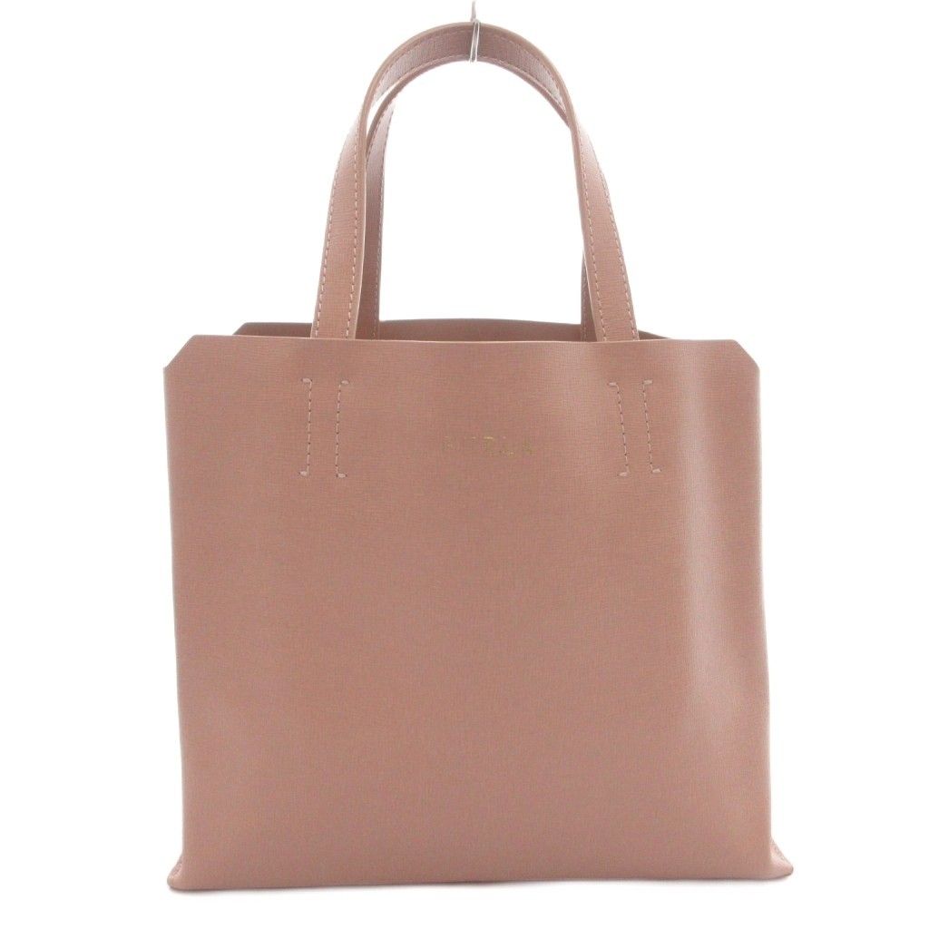フルラ FURLA ムーンストーン ハンドバッグ トート ロゴ レザー ピンク /FF