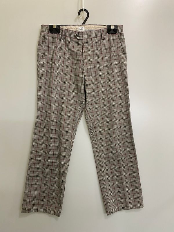 【中古品】 C.P.COMPANY シーピーカンパニー 90S CHECK PANTS チェックパンツ グレンチェック スラックス 【152-260613-kt-02-min】