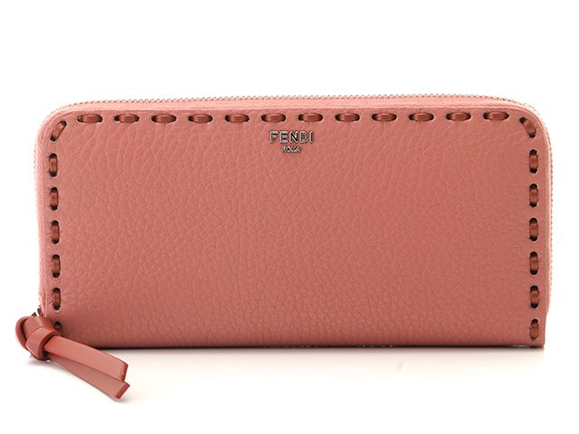 FENDI フェンディ セレリア ピーカブー 8M0517AURNF1TWR 長財布 カーフ パウダーピンク レディース【中古】472