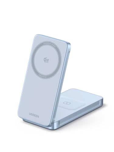 UGREEN MagFlow 25W Qi2【世界初発売 技術革新】 ワイヤレス 2-in-1 充電器 MagSafe対応マグセーフ 超薄型 折り畳み式 スタンド Thermal Guard?温度制御 iPhone17/16/15/14/13 286c2de8