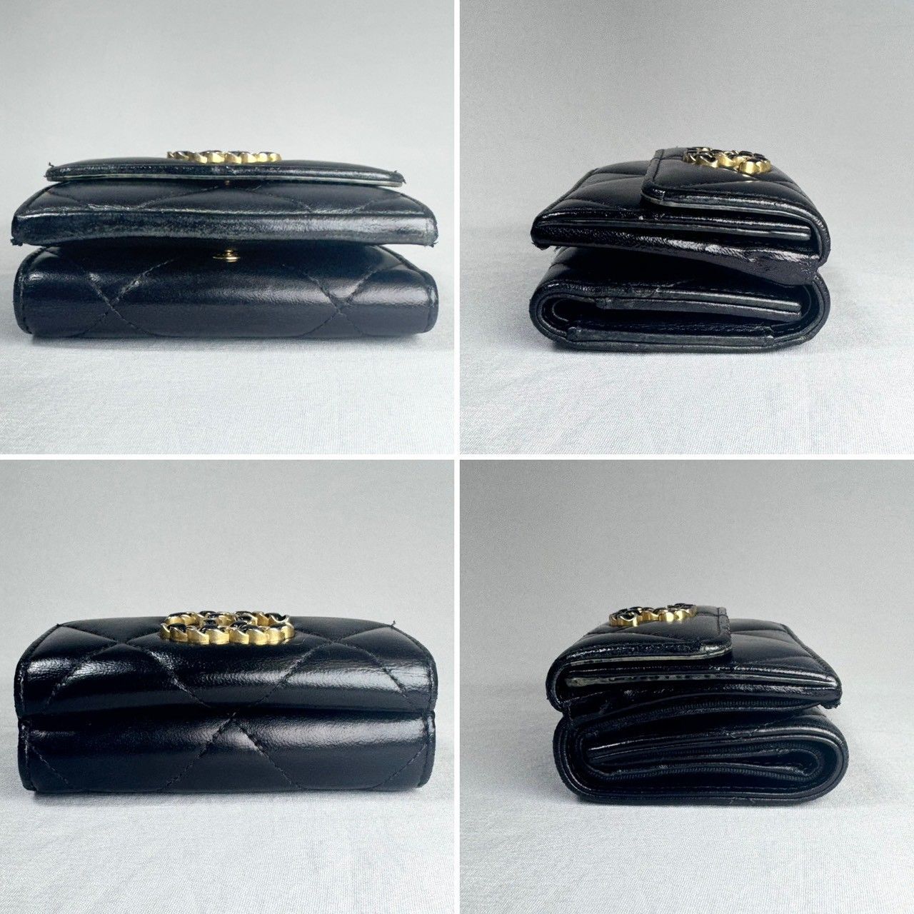 美品・近年モデル】CHANEL シャネル19 ディズヌフ スモール 三つ折り