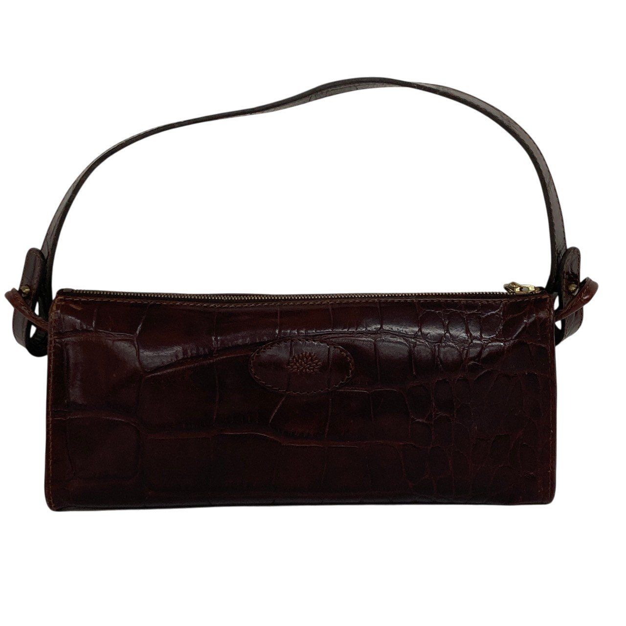MULBERRYマルベリークロコ型押しレザートートバッグ マルベリー クロコ