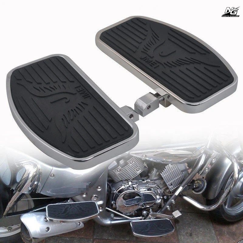 オートバイ用フロントライダーフットペグ、フロアボード、フットボード、VOLUSIA VL400 VL800 BOULEVARD C50、HONDA VTX1300 VTX1800