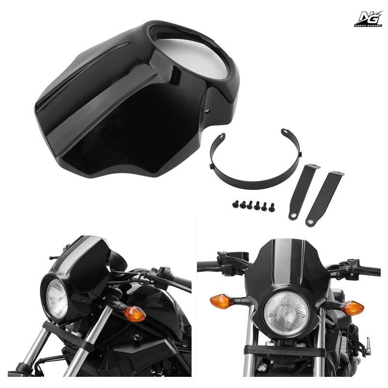 ホンダ レベル CMX 300 500 2017-2024 用 オートバイ フェアリング ヘッドライト ウインドシールド カバー