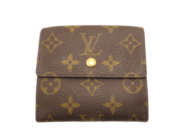 LOUIS VUITTON ルイ・ヴィトン バッグ ポルトフォイユ・エリーズ モノグラム ｻｲﾌ･小物 M61654 二つ折り財布 モノグラムキャンバス ブラウン ユニセックス【中古】