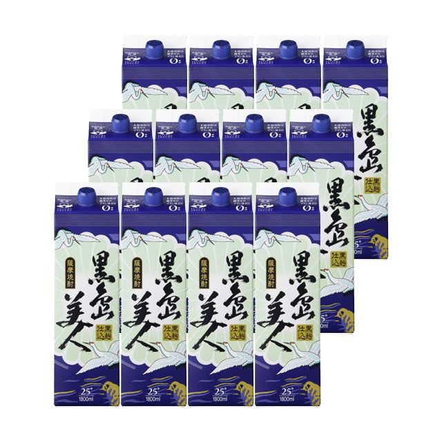 黒島美人 パック 25度 1800ml×12本 芋焼酎 長島研醸