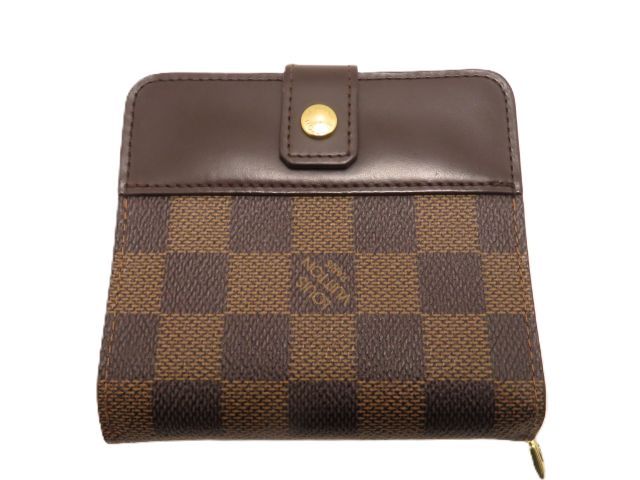 LOUIS VUITTON ルイ・ヴィトン バッグ コンパクト・ジップ ダミエ ｻｲﾌ･小物 N61668 二つ折り財布 ダミエキャンバス ブラウン ユニセックス【中古】431