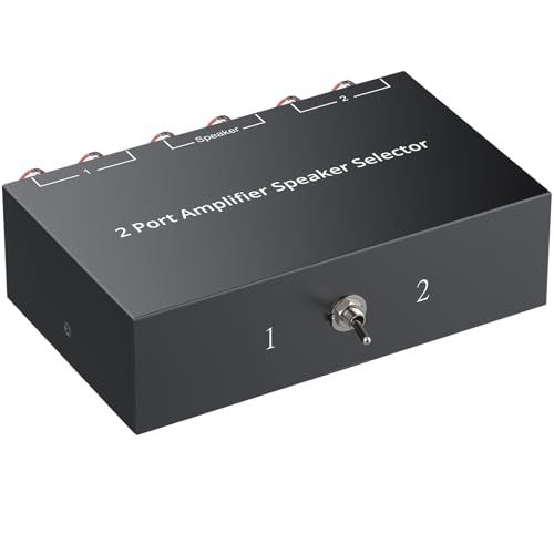 【新品】PROZOR スピーカーセレクター 2入力1出力/1入力2出力 双方向切替 スピーカー切替器 金メッキバナナジャック 電源不要 アンプ パッシブスピーカー適用
