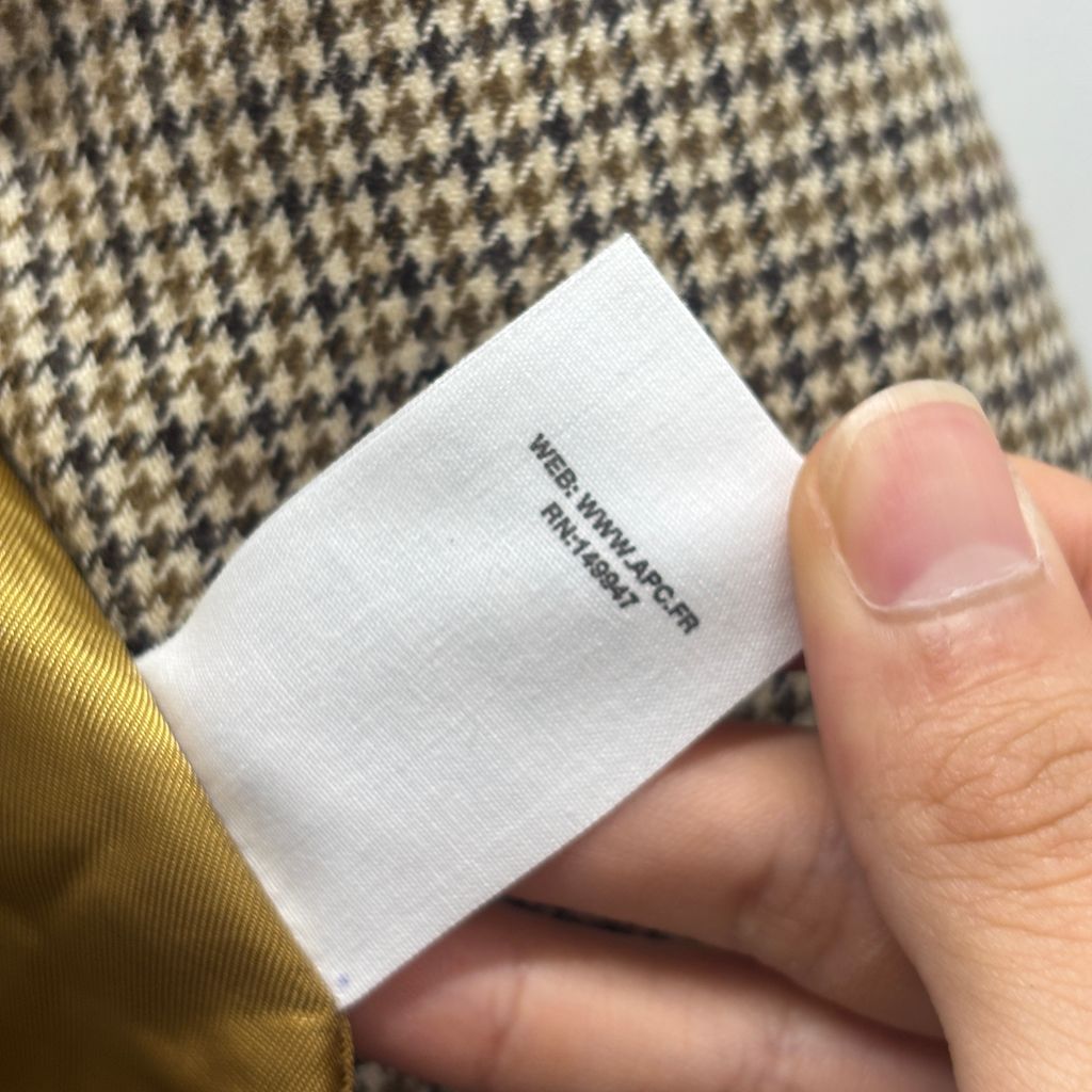 A.P.C アーペーセー CHECK TAILORED JACKET テーラードジャケット