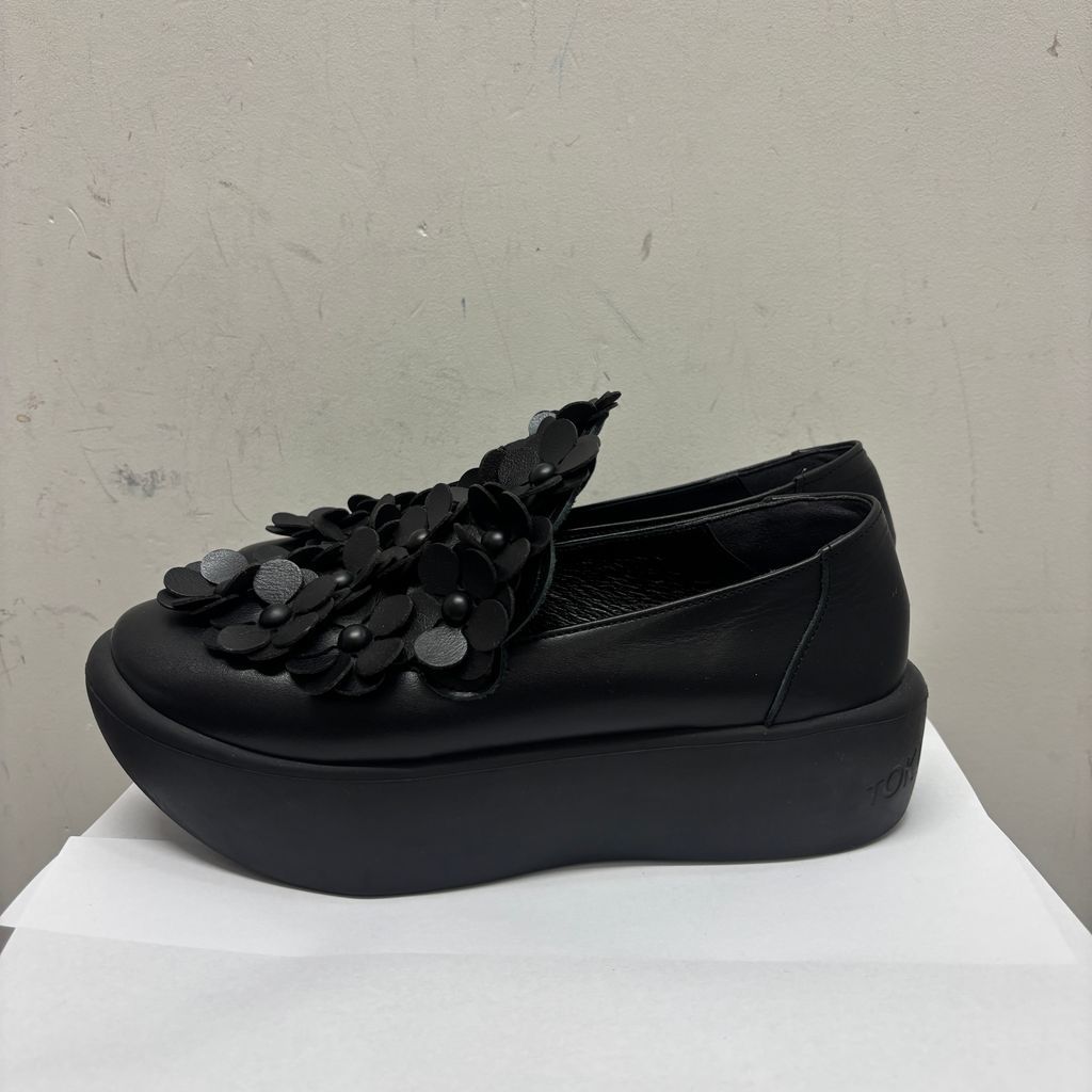 TOKYO BOPPER トウキョウボッパー FLORAL SLIP-ON シューズ ブラック