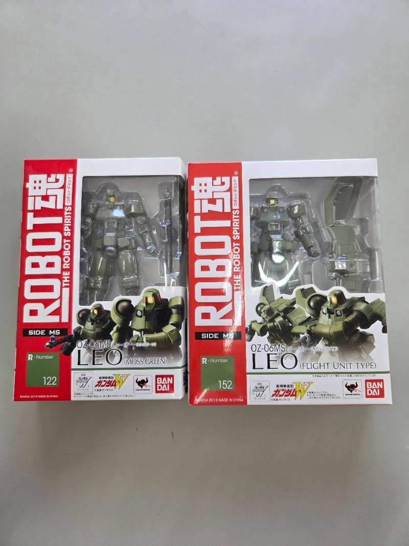 【中古】新機動戦記W　ロボット魂　SIDE MS　リーオ　OZ-06MS　モスグリーン　LEO　飛行ユニット装備　122　152　2種セット