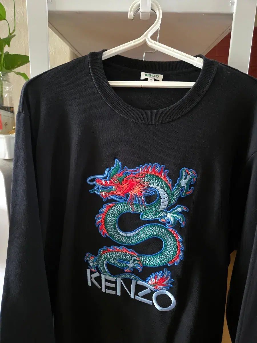 1回着用＋禁煙 KENZO 용プリンティング ブラック メンズ スウェット