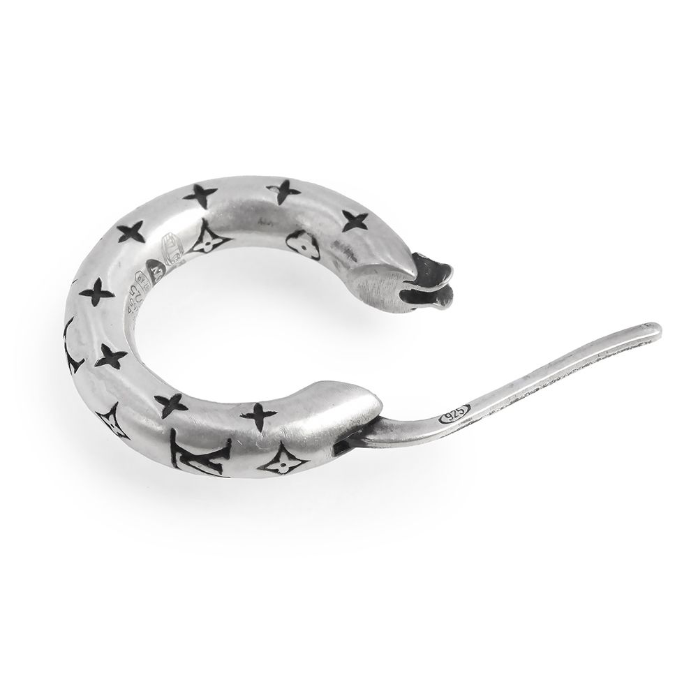 ルイ ヴィトン M03304 LV バンブー 単品 片耳用 SV925 シルバー フープ