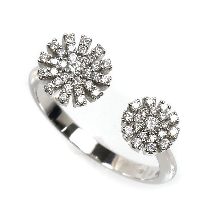 Damiani ダミアーニ K18WG ホワイトゴールド マルゲリータ リング・指輪 20089283 ダイヤモンド 12号 3.5g レディース 中古 美品