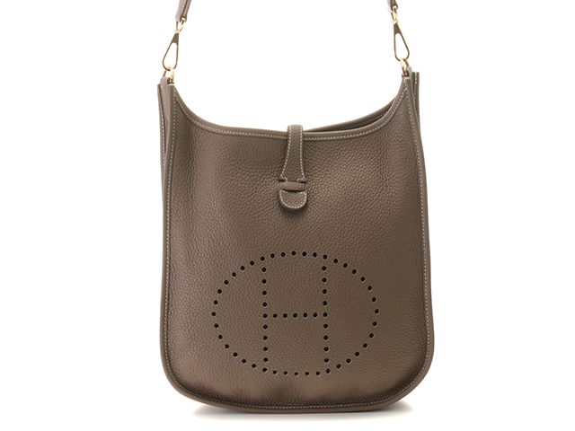 HERMES エルメス エヴリンⅢPM ショルダーバッグ トリヨンクレマンス エトゥープ/GP ユニセックス【中古】472