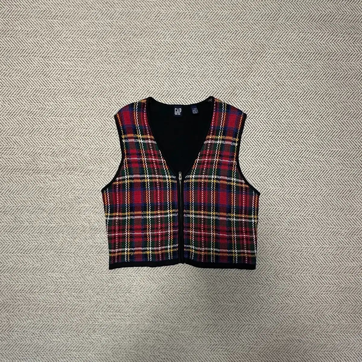 GAP 90's vintage knit zip vest