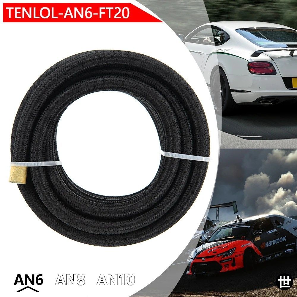 3M/6M AN6 AN8 AN10 PTFE オイル燃料ホース ナイロン 内側PTFE