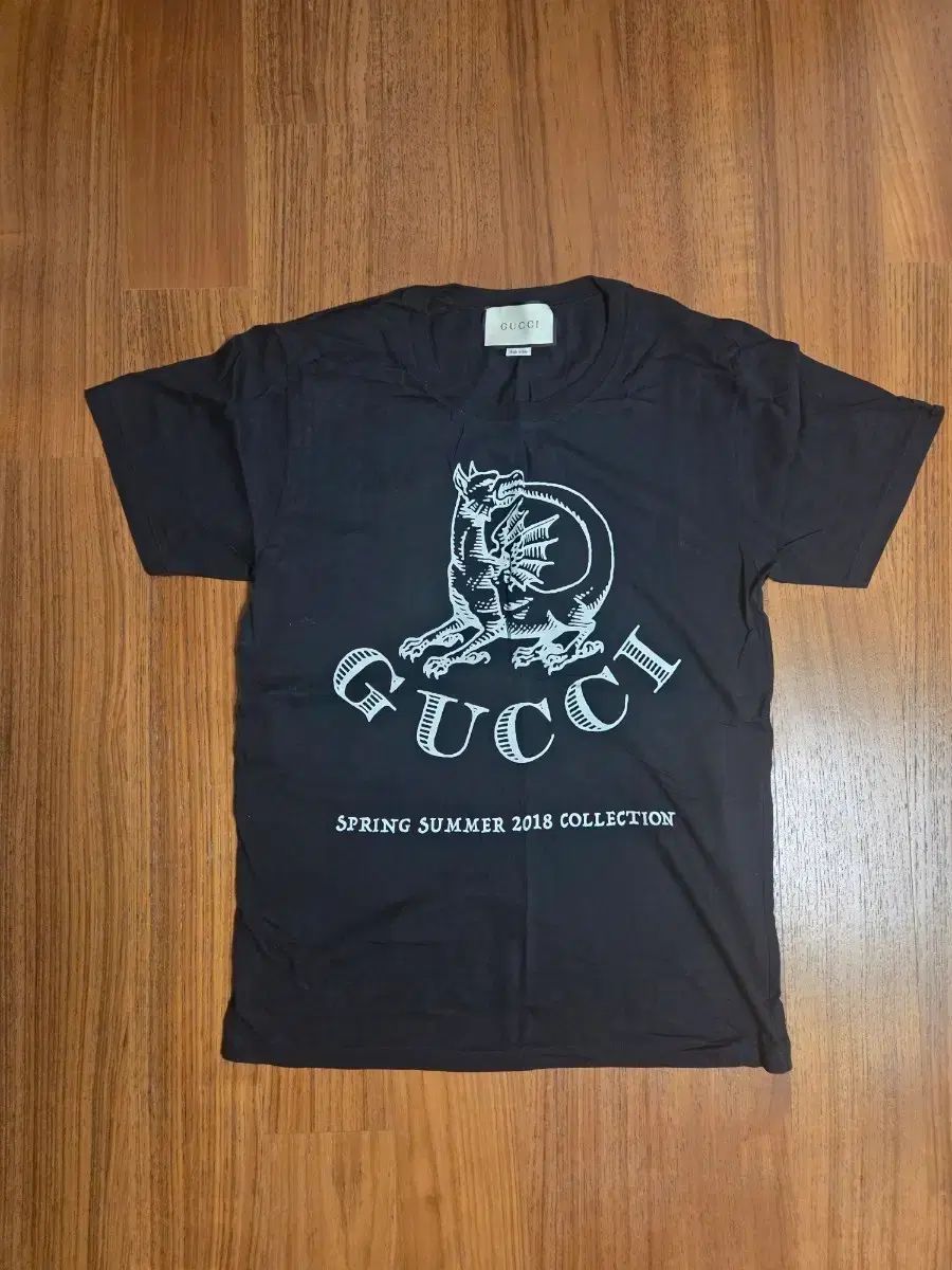 グッチ Dragon Diffusion ドラゴンディフュージョン 半袖 Tシャツ ブラック 2018 S/S