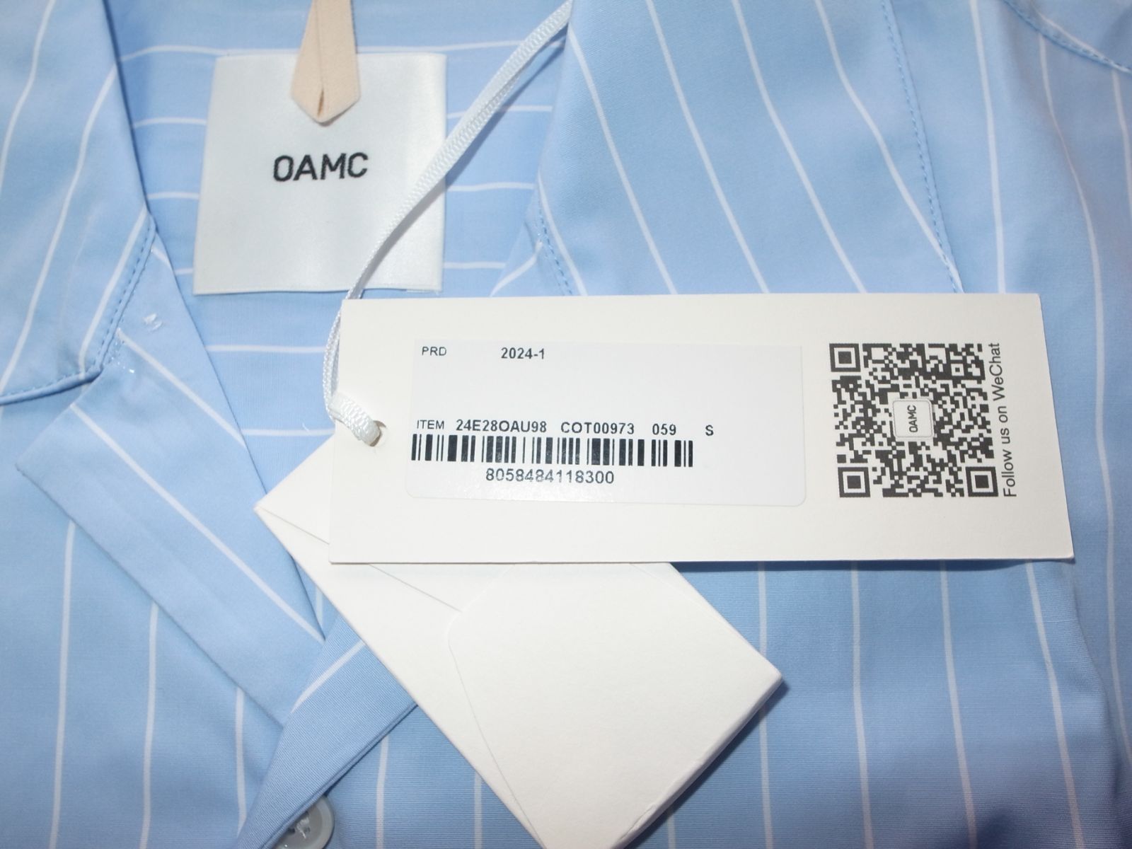 OAMC KURT SHIRT STRIPES 半袖 シャツ sizeS 24SS