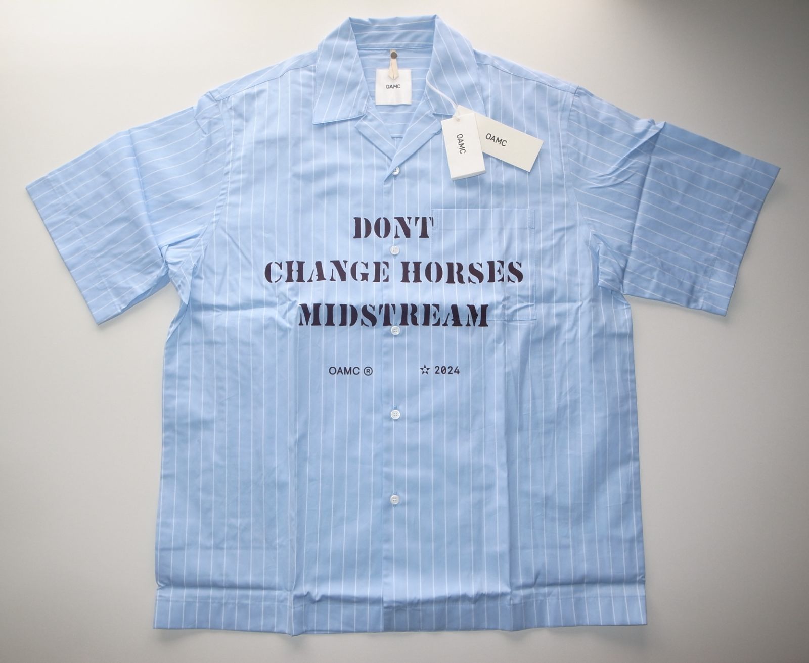 OAMC KURT SHIRT STRIPES 半袖 シャツ sizeS 24SS