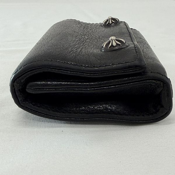 CHROME HEARTS/クロムハーツ 3FOLD/3フォールド クロスボタン レザー