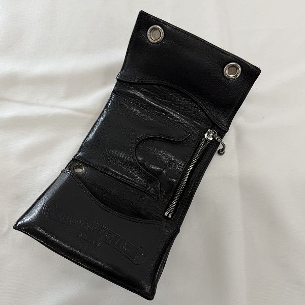 CHROME HEARTS/クロムハーツ 3FOLD/3フォールド クロスボタン レザー