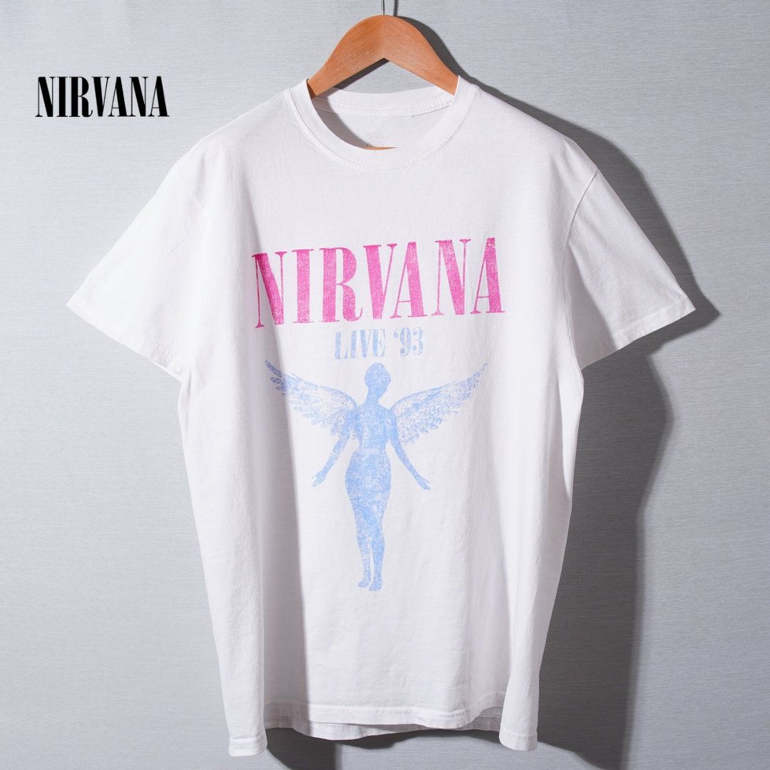 ニルヴァーナ NIRVANA Tシャツ L ホワイト バンT バンドT ロックT