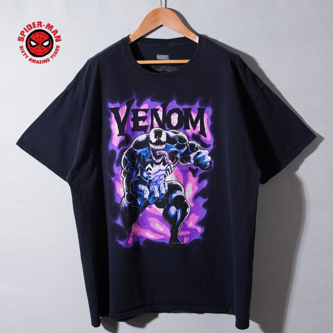 スパイダーマン ヴェノム Tシャツ XL ブラック Spider-Man Venom