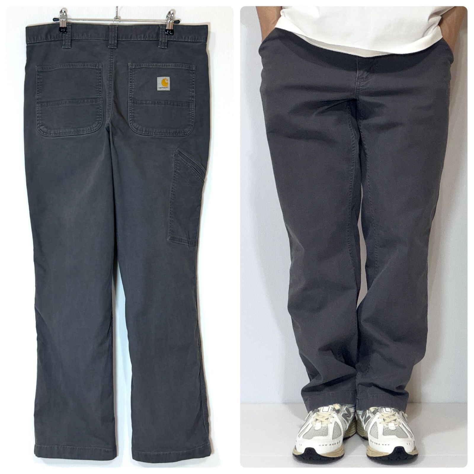 US企画 良サイズ Carhartt カーハート ライトダック ペインターパンツ RELAXED FIT BN2291-M 102291-039 34x32 W34L32 チャコールグレー リラックスフィット ワークパンツ ゴールデンサイズp26063660