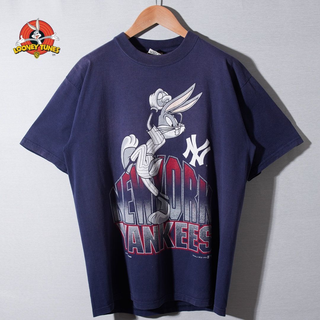 90s ルーニーテューンズ × MLB ニューヨークヤンキース コラボ Tシャツ