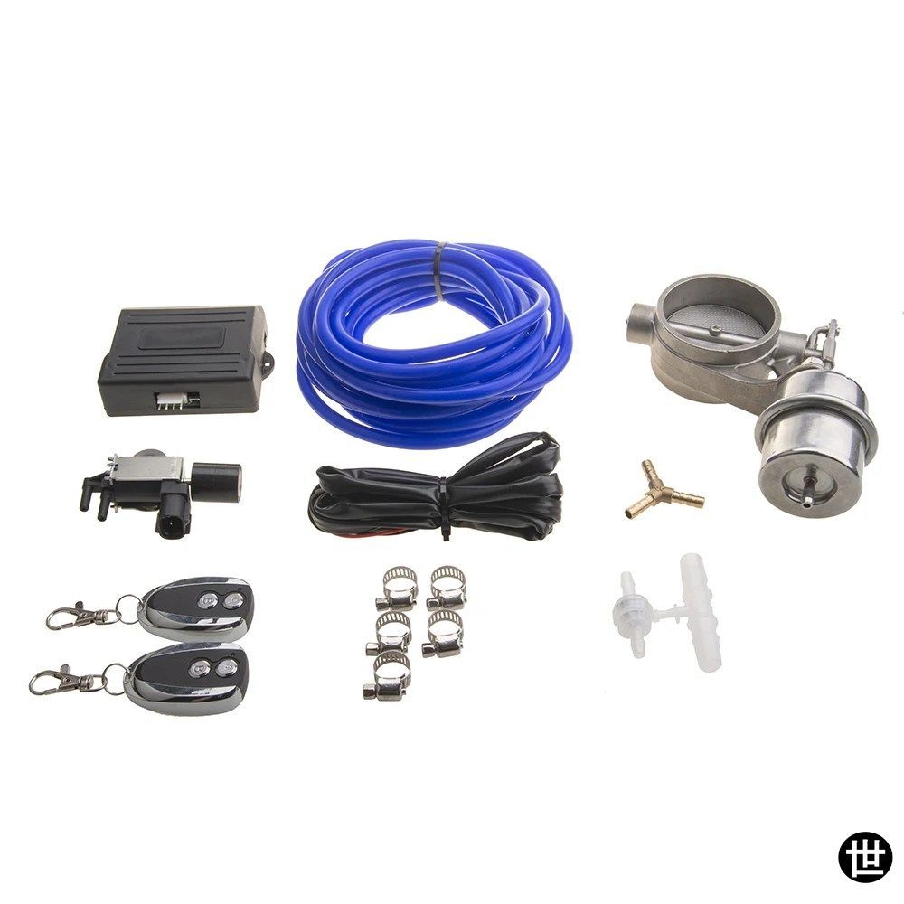 排気制御バルブセット カットアウト 2インチ/2.36インチ/2.5インチ/2.75インチ/3.0インチ/3.5インチ パイプ クローズ式 真空アクチュエータ