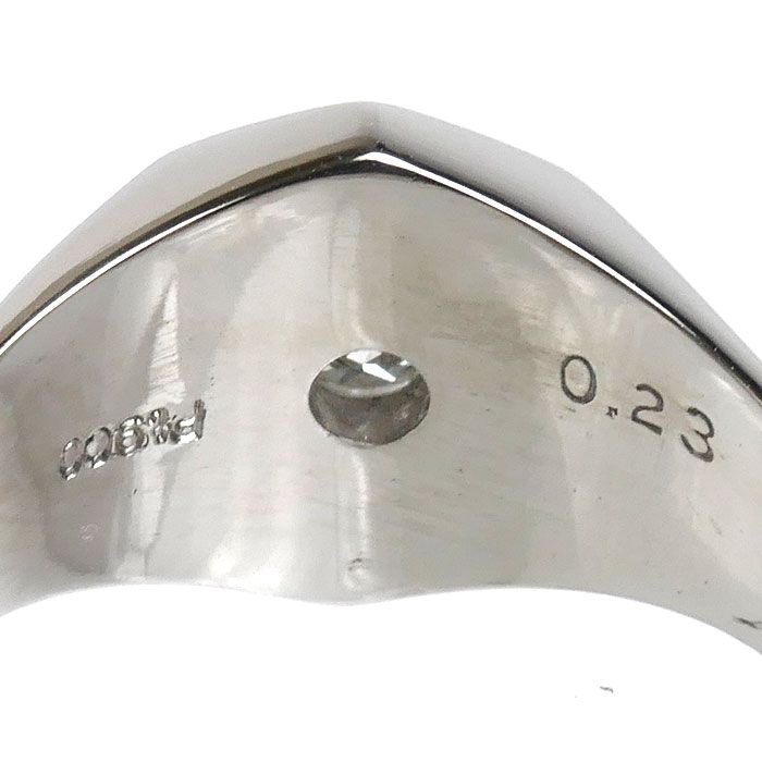 Pt900プラチナ リング・指輪 ダイヤモンド0.23ct 21号 14.2g メンズ 