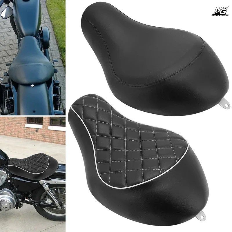 オートバイ用フロントドライバー/ライダー用ソロシートクッション ハーレーダビッドソン スポーツスター 1200 2004-2015