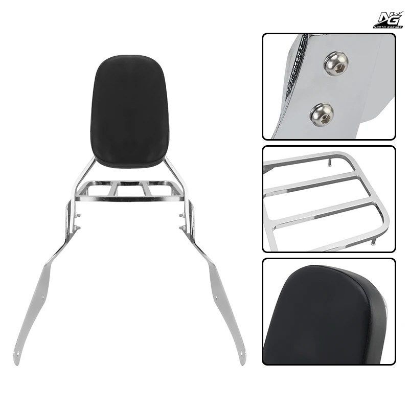 オートバイ用バックレスト シーシーバーラック INTRUDER VOLUSIA VL800 2001-2011 BOULEVARD C50 2005-2011