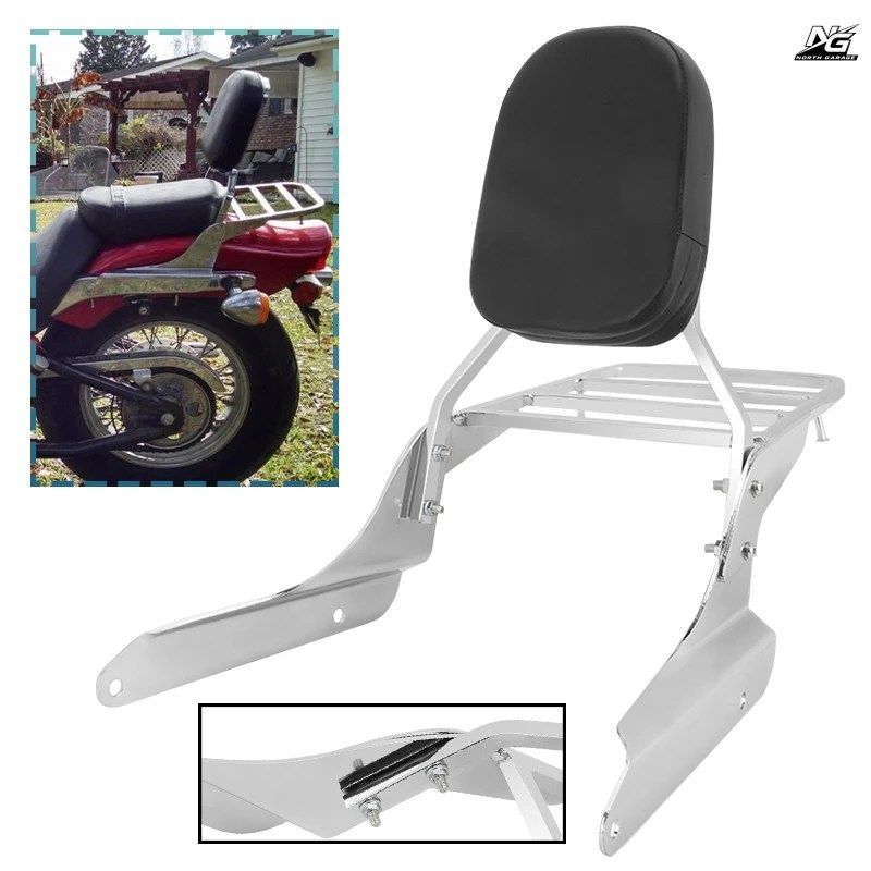 オートバイ用パッセンジャーバックレスト シーシーバーラック ホンダ OW STEED VLX600 VT400-600C 1999-2007 14,056円