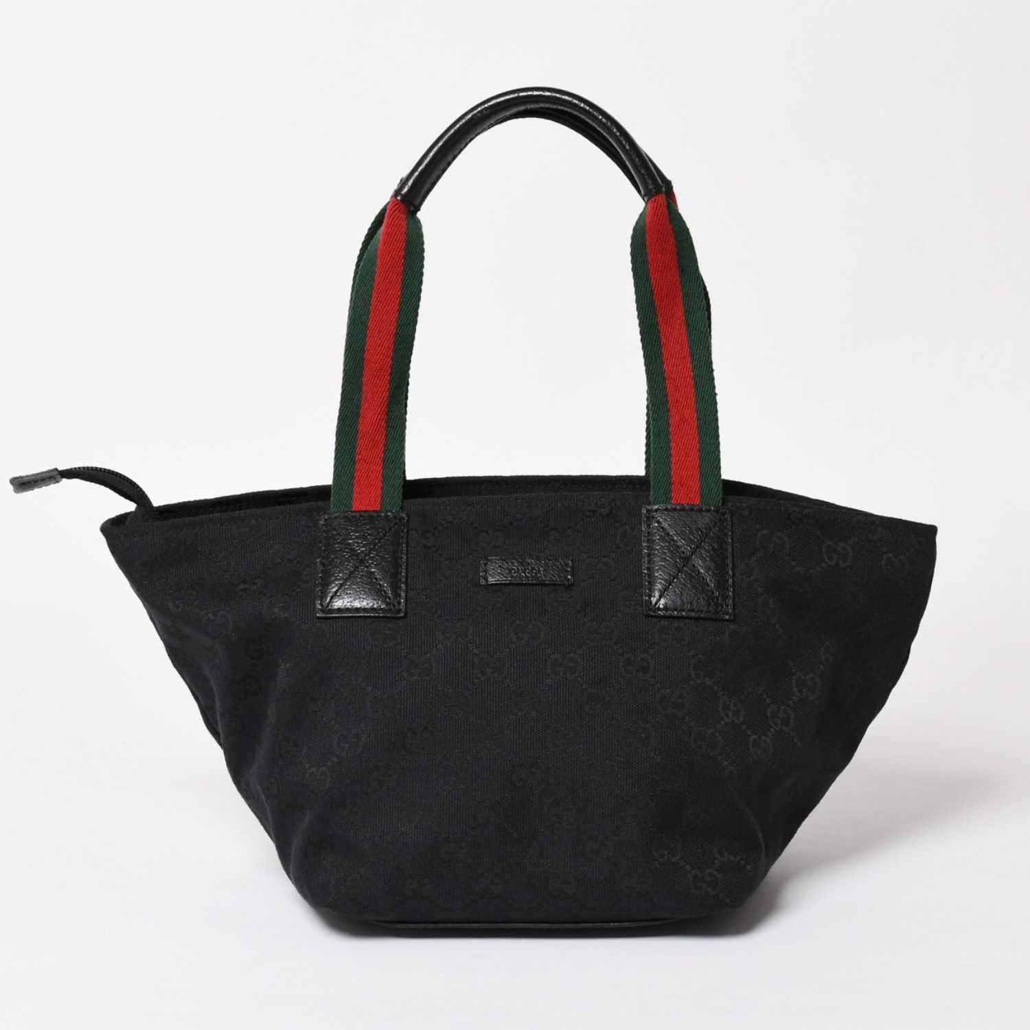 極美品 GUCCI グッチ シェリーライン Hand Bag ハンドバッグ GGキャンバス 131228 Black ブラック 中古 4a001657