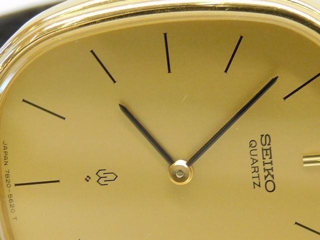 送料無料】セイコー SEIKO □ オーバル 14K/SS 7820-5470 メンズ