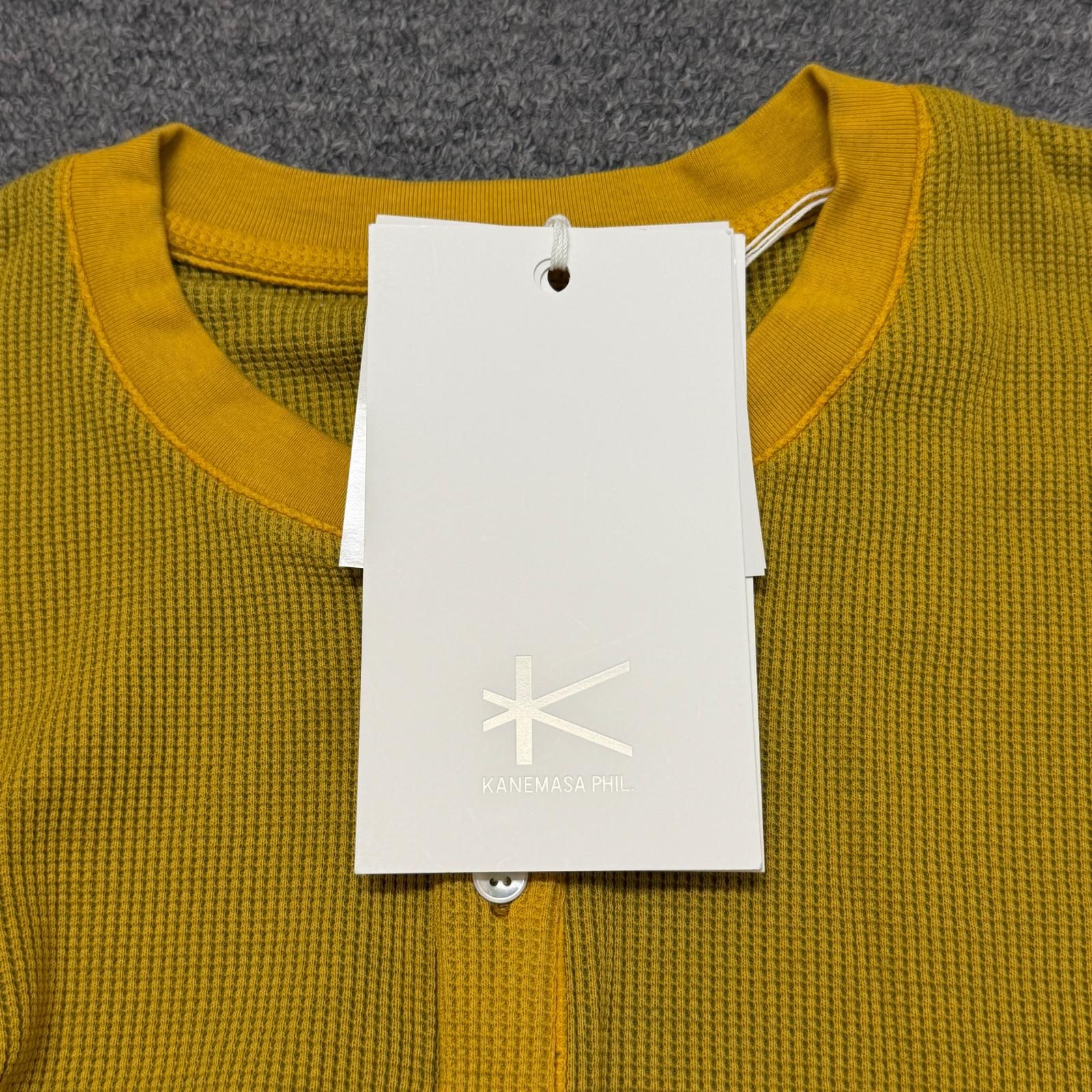 参考上代20900円 未使用 KANEMASA PHIL. 25AW 18G Garment Dye Waffle 